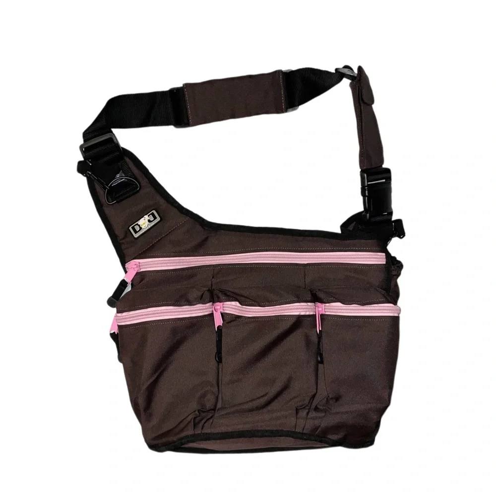 DIAPER DUDE Brown And Pink Travel Bag